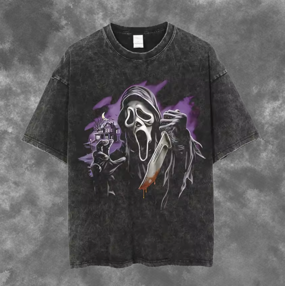 Oversized Graphic Horror T-Shirt